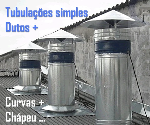 Chapéu Chinês | Cuvas | Dutos | Exaustor Axial | em Galvanizado e outras...